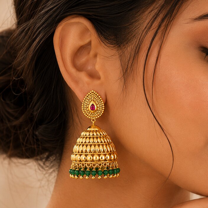 Home 33 gold earring